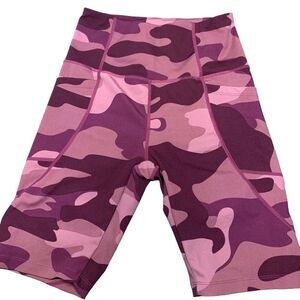 TKO Burgundy Athletic Camo Biker Shorts‎ - Medium
